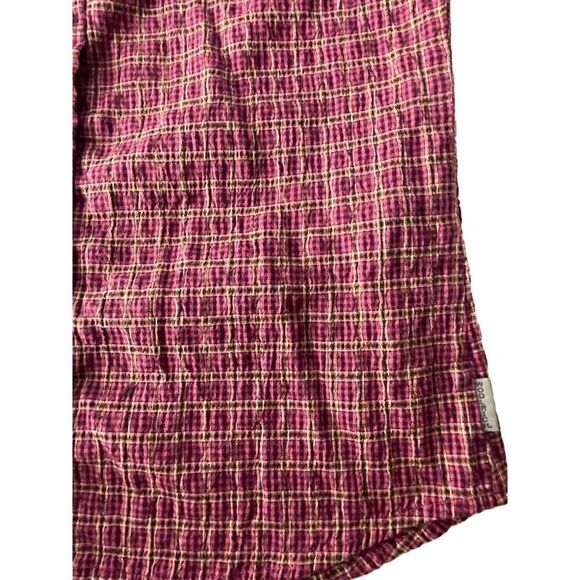 Woolrich Women’s Texured Plaid Button Down Long Sleeve Top Size Medium - Picture 4 of 7